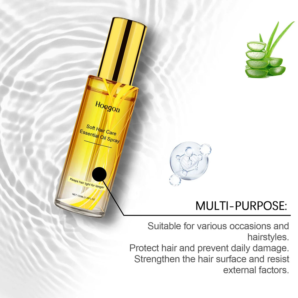 HOEGOA Calendula Hair Oil Spray – Shine, Smooth & Nourish