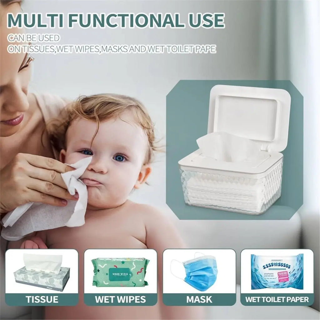Baby & Adult Wipes Dispenser | Sealed Large Capacity Container