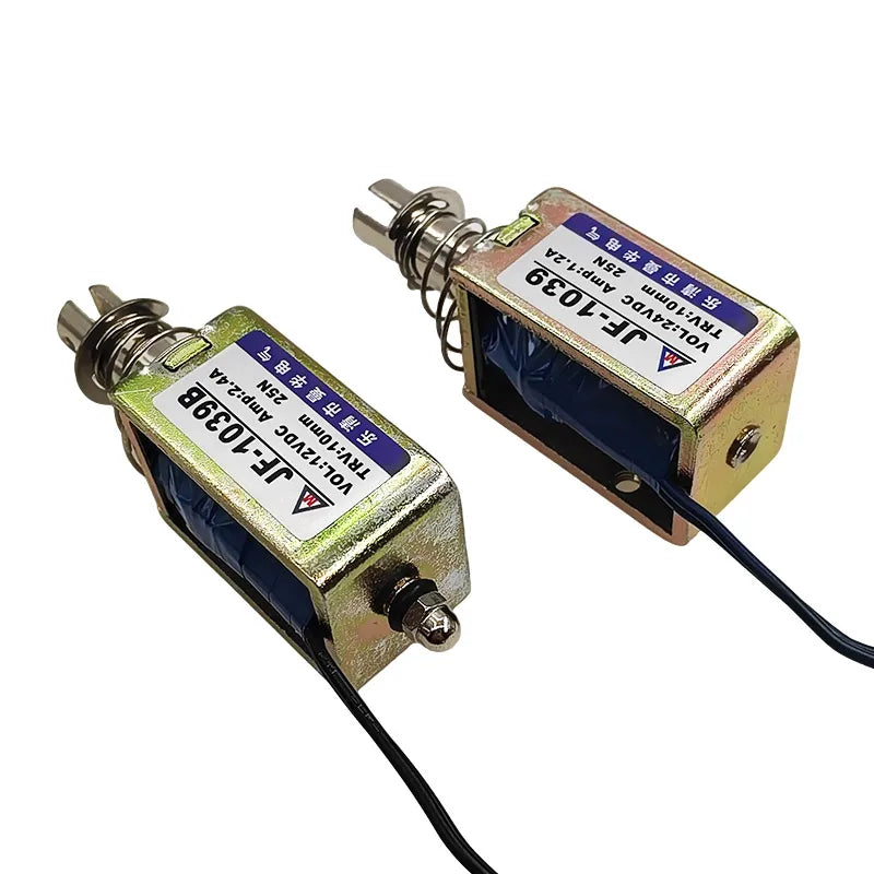 2-Pack JF-1039 DC 12V Push-Pull Solenoid 25N 10mm | Actuator