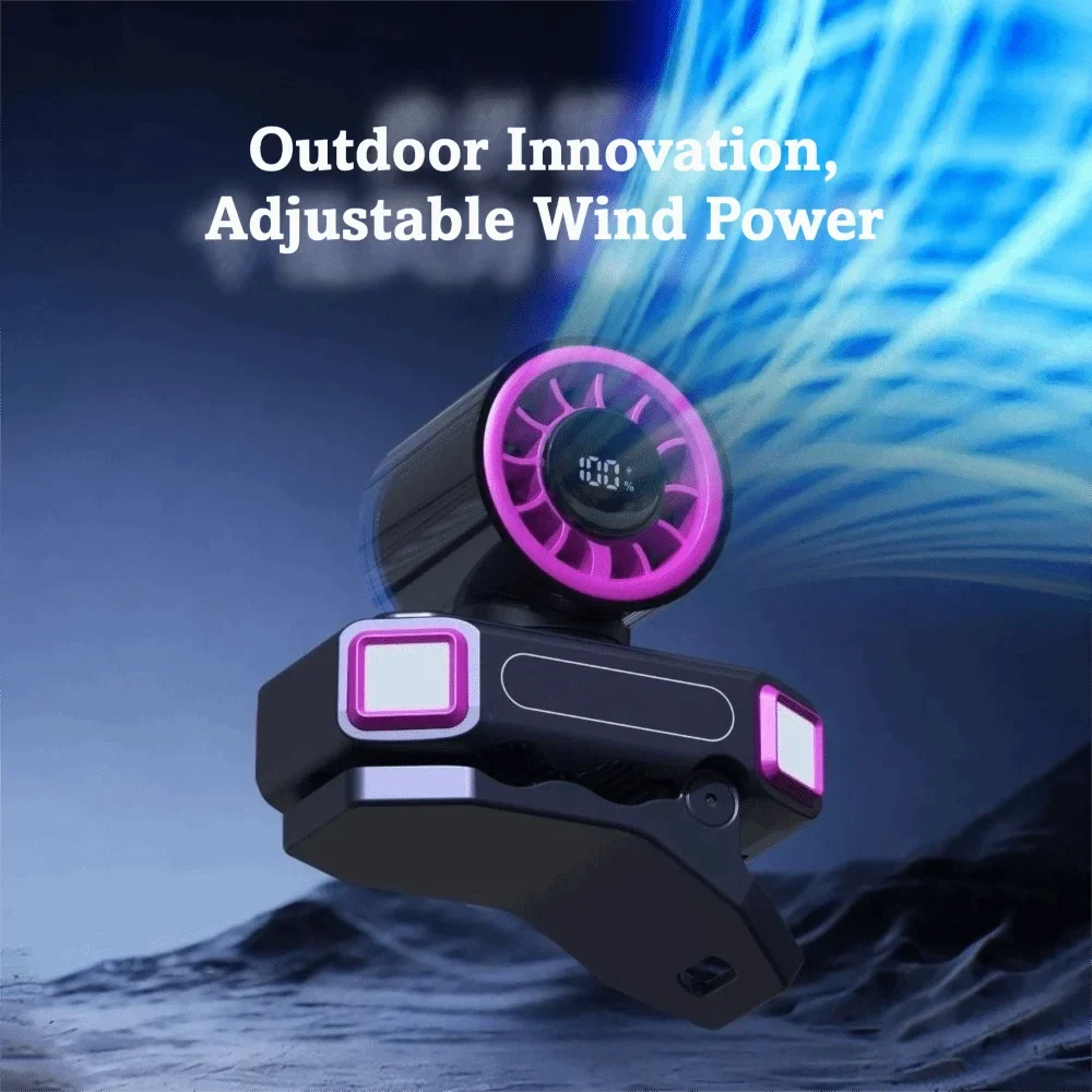 Portable Clip-On Turbo Fan – High Airflow Handheld Blower