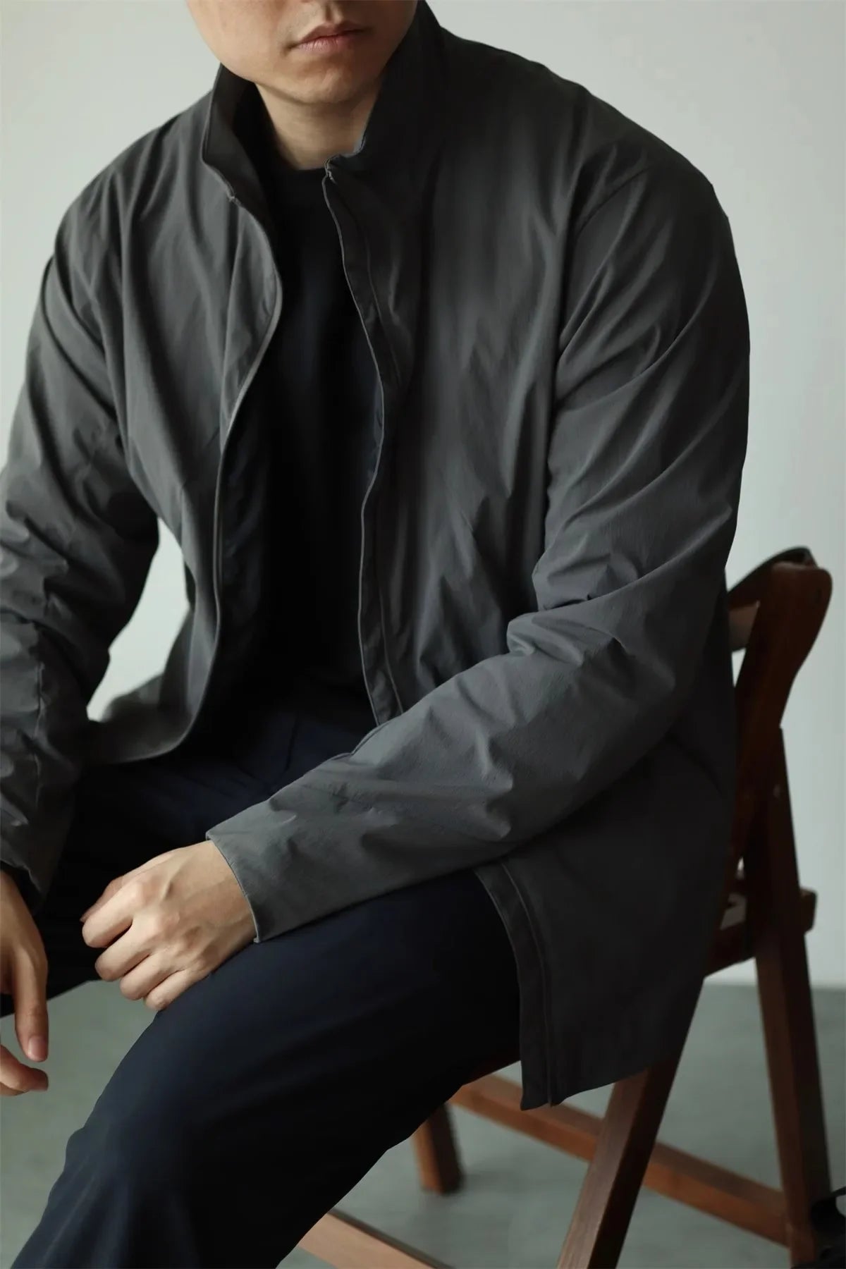 Men's Lightweight Stand-Up Collar Business Jacket | Windproof