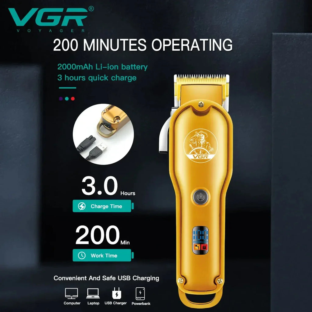 VGR V-650 Professional Cordless Hair Clipper & Trimmer Men