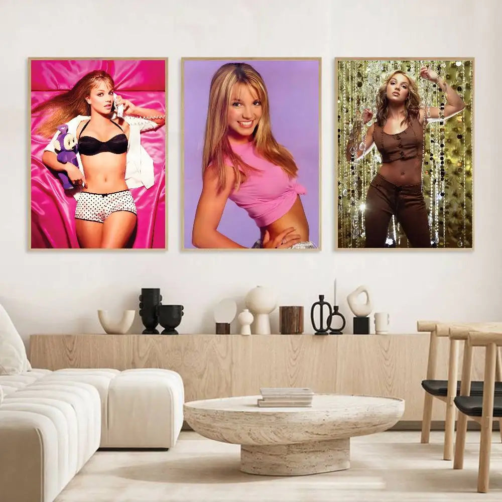 Britney Spears HD Wall Poster – Self-Adhesive & Waterproof