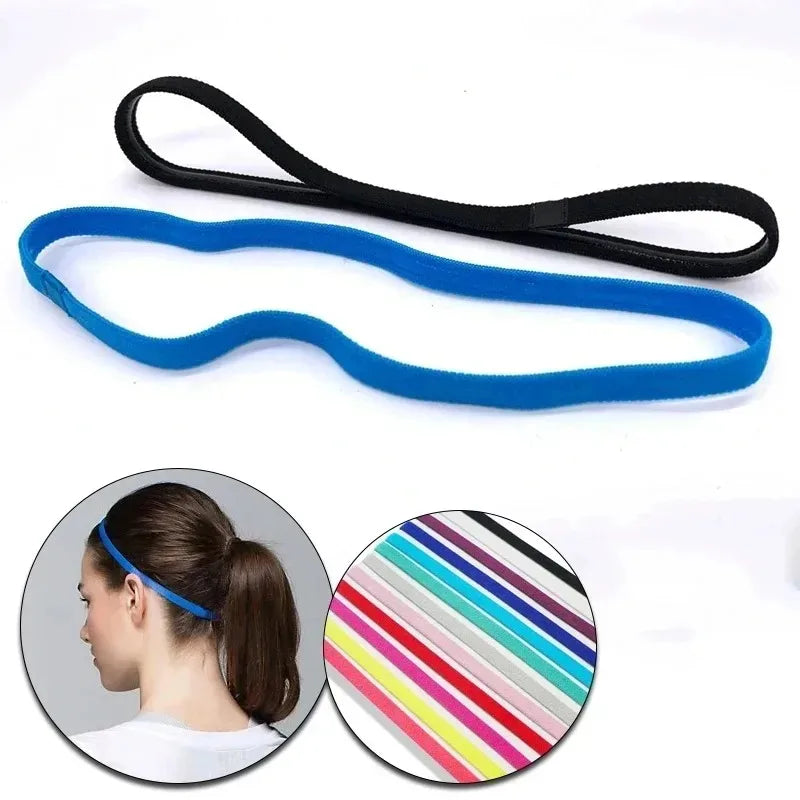 5-Pack Elastic Sports Headbands – Yoga, Running & Gym