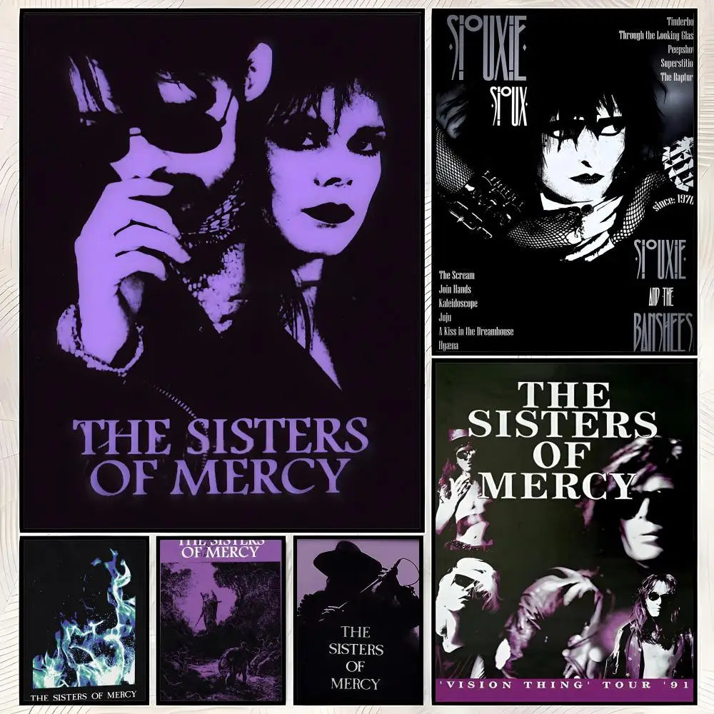 Sisters of Mercy Poster – Self-Stick HD Waterproof Wall Art