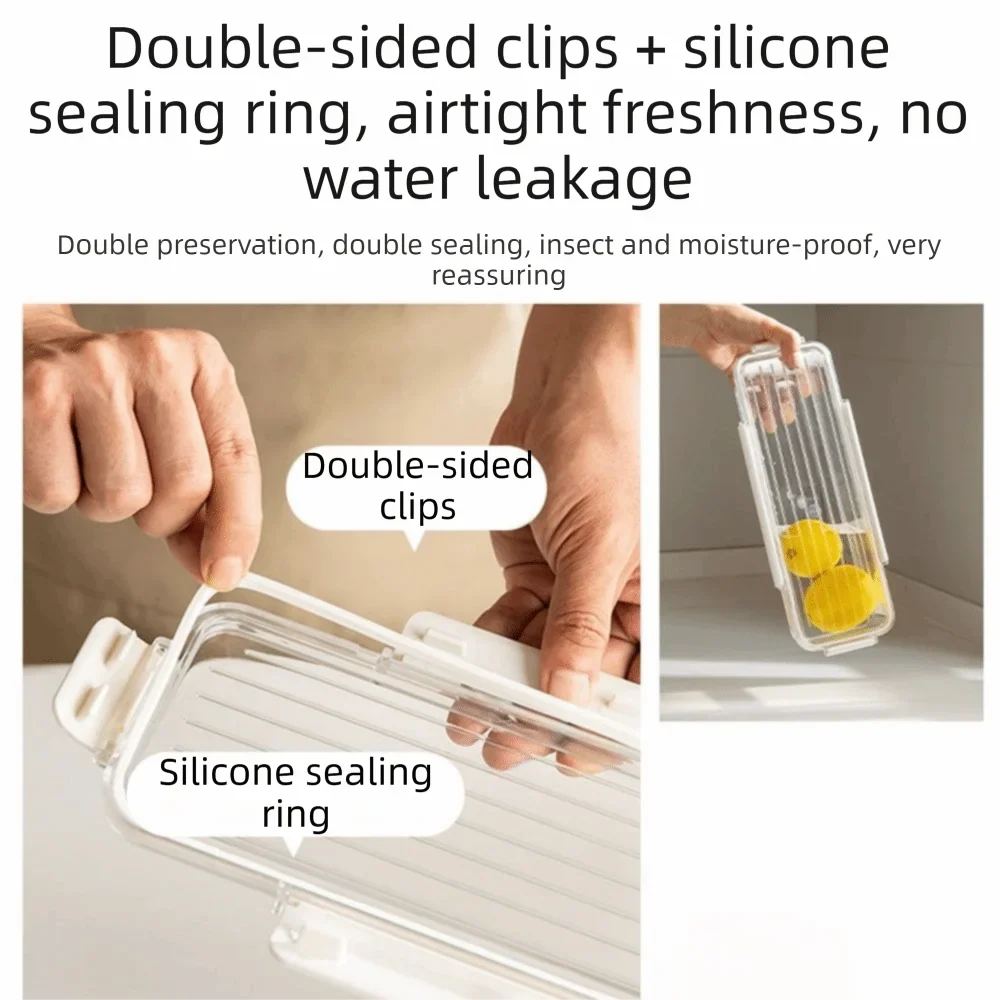 Airtight Pasta Storage Container – Stackable Clear Plastic Box