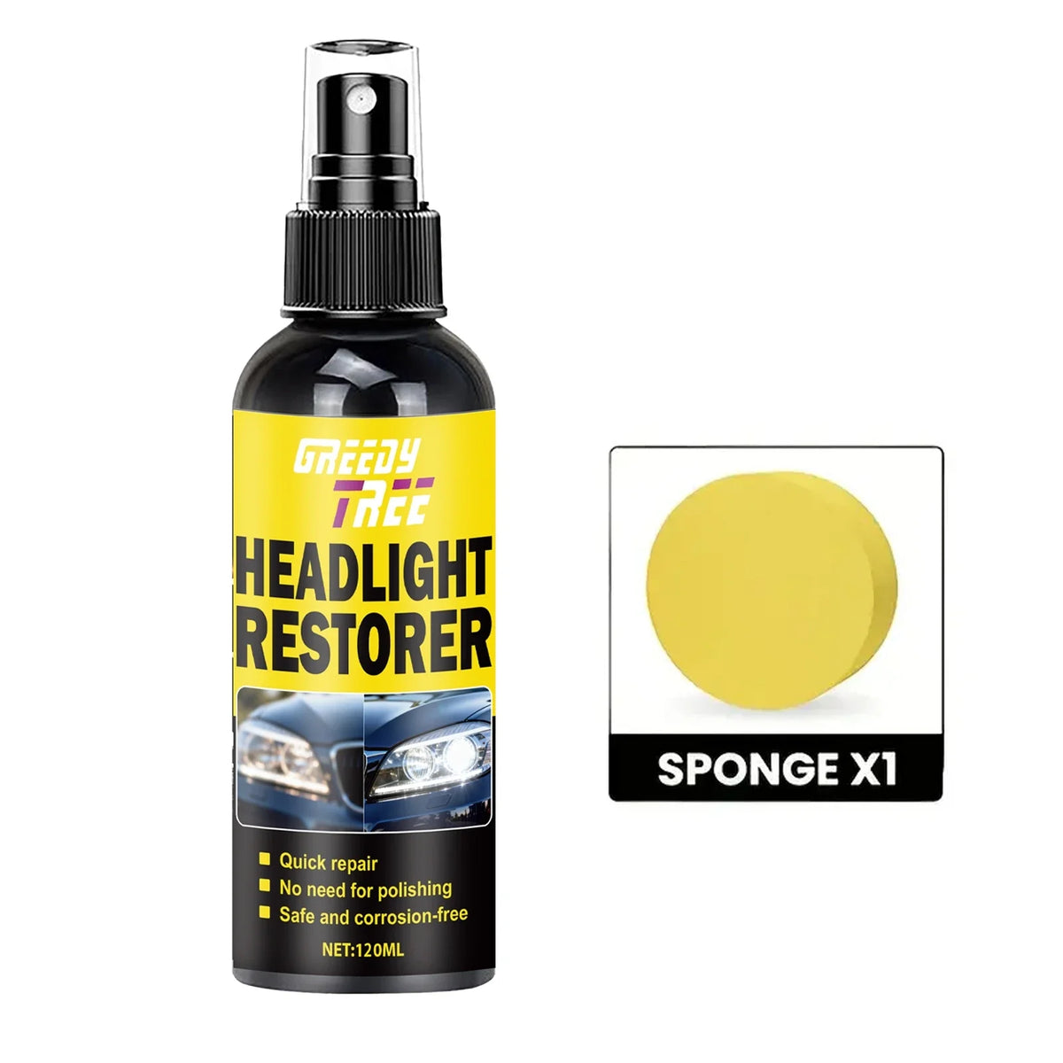 Headlight Lens Restoration Kit – Removes Yellowing & Oxidation
