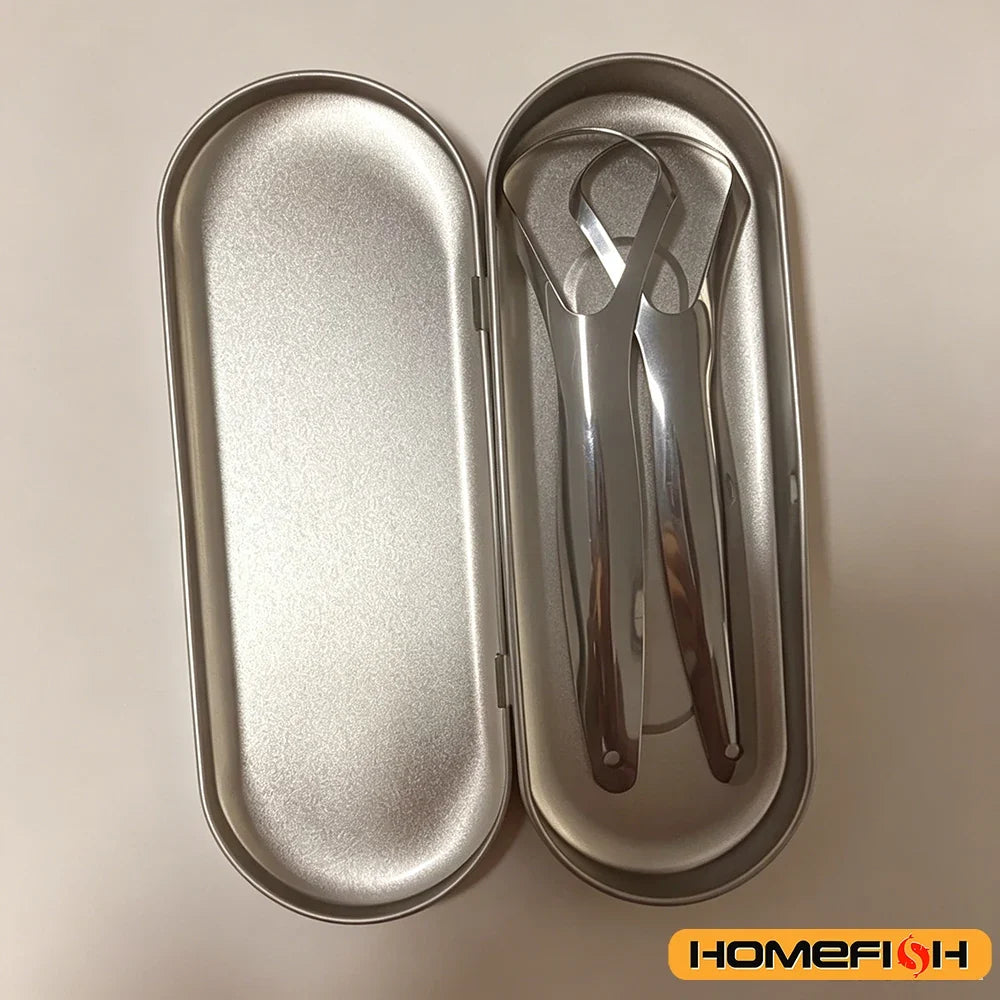Stainless Steel Tongue Cleaners Gum Scraper Adults Boys Girls Care