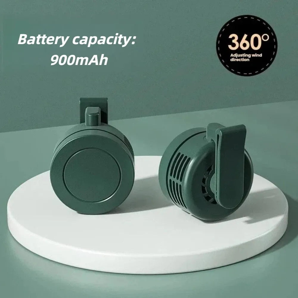 Clip-On USB Fan – Portable Wearable Neck & Waist Fan