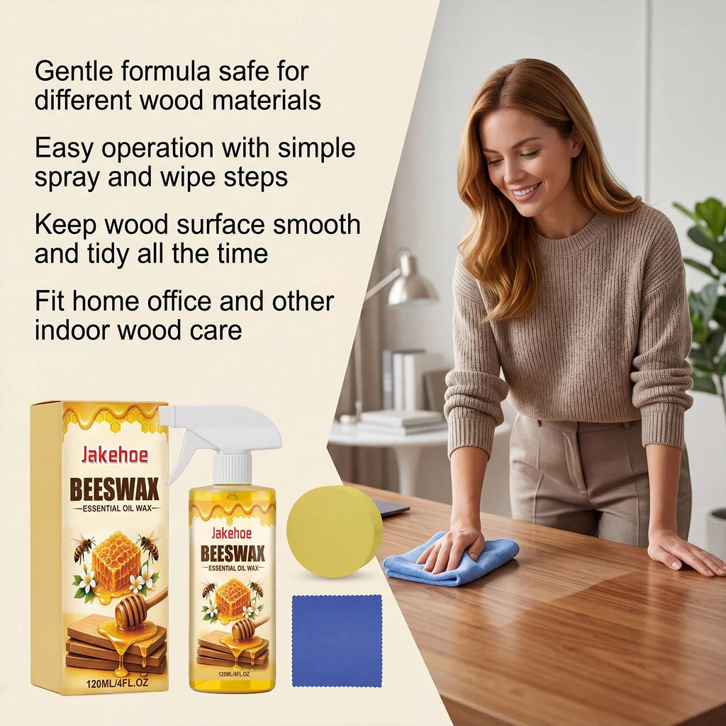 JAKEHOE 120ml Beeswax Furniture Spray | Polish, Clean & Protect Wood