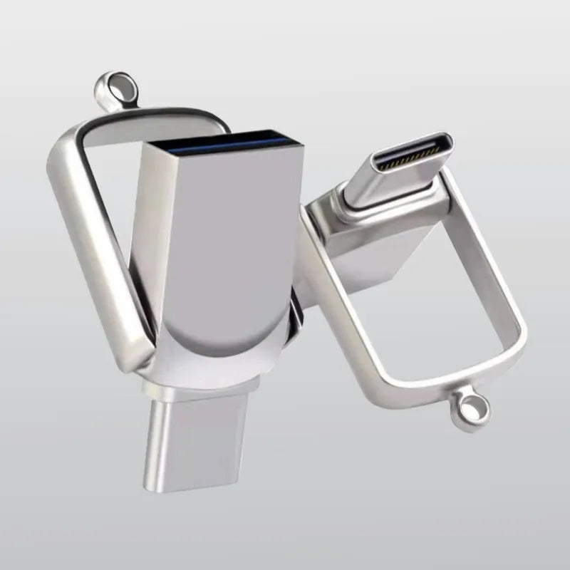 2-in-1 USB & Type-C Flash Drive 32GB 64GB 128GB Metal Pen Drive