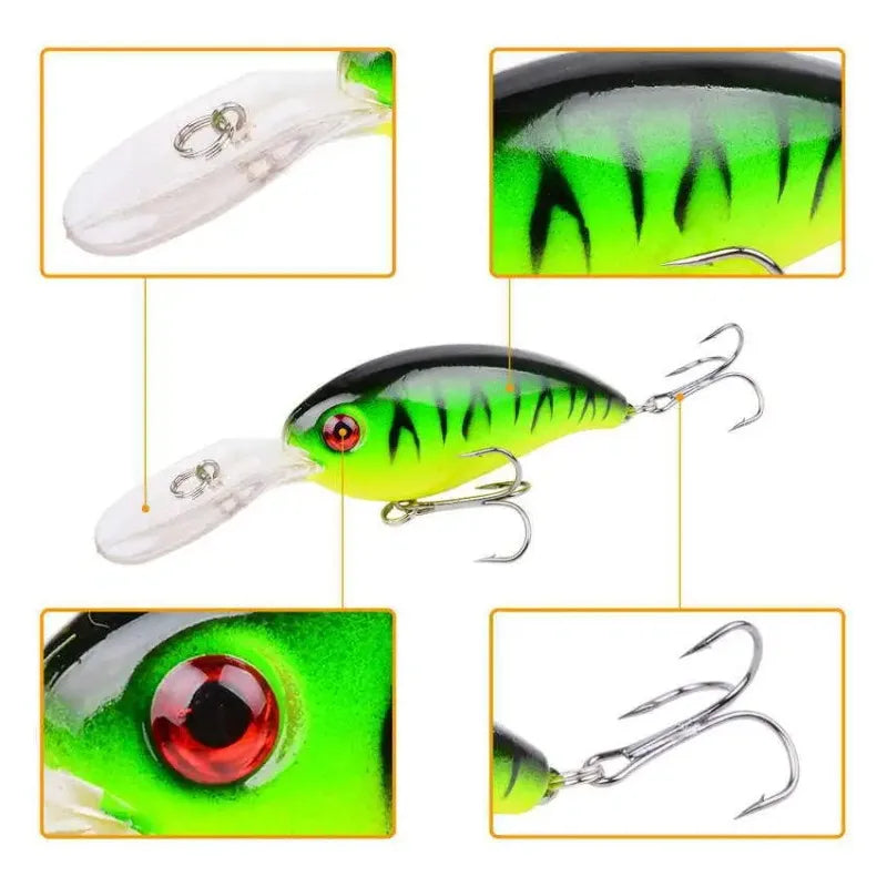Mini Crank Fishing Lure Set 10cm 15g – Swimbait Wobble 3/5/8 PCS