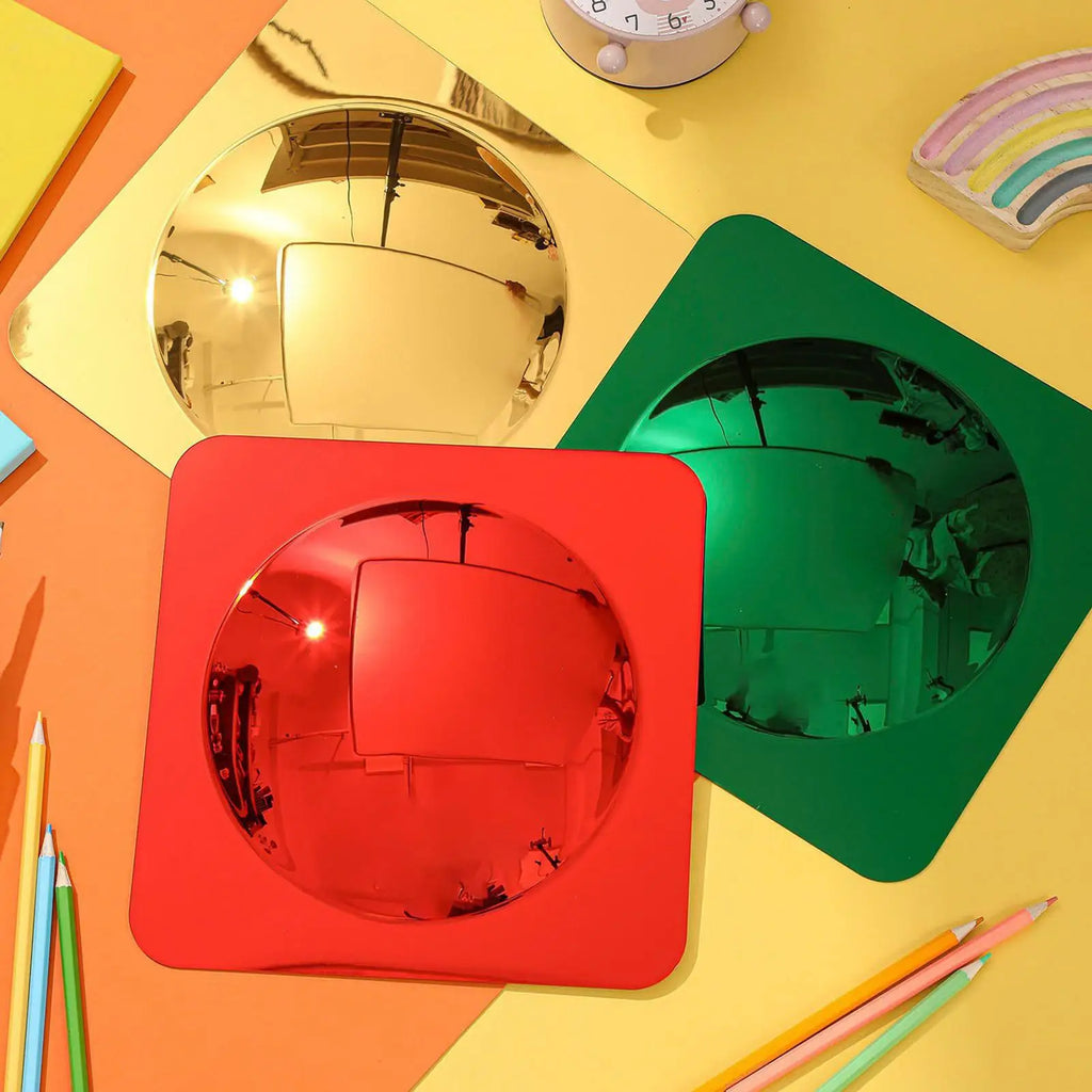 Kids Acrylic Bubble Sensory Mirror Set – 3-Piece Tactile Toy