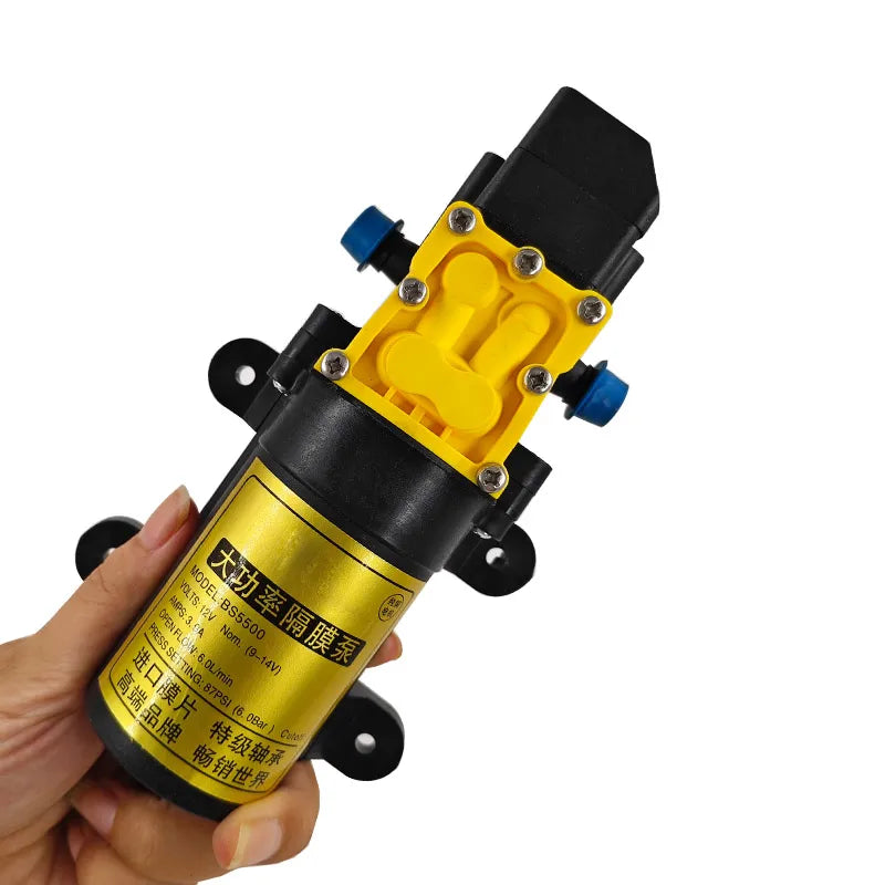 12V 8L Self-Priming Diaphragm Pump – High Pressure Sprayer