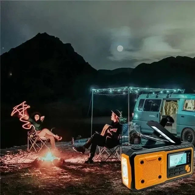 5000mAh Solar Hand Crank Emergency Radio – AM/FM/SW + Flashlight