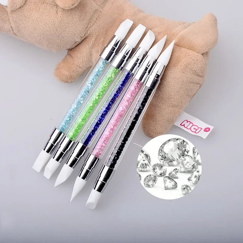 Dual-Head Silicone Nail Art Sculpture Pen | Emboss Carving Tool