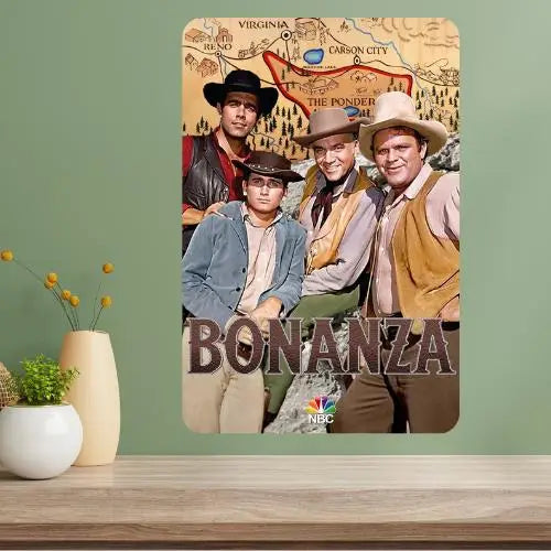 Bonanza TV Show Metal Poster Sign – Vintage Aluminum Wall Art