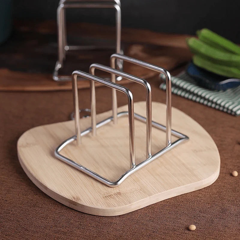 4-Pack Stainless Steel Cutting Board Rack – Kitchen Organizer