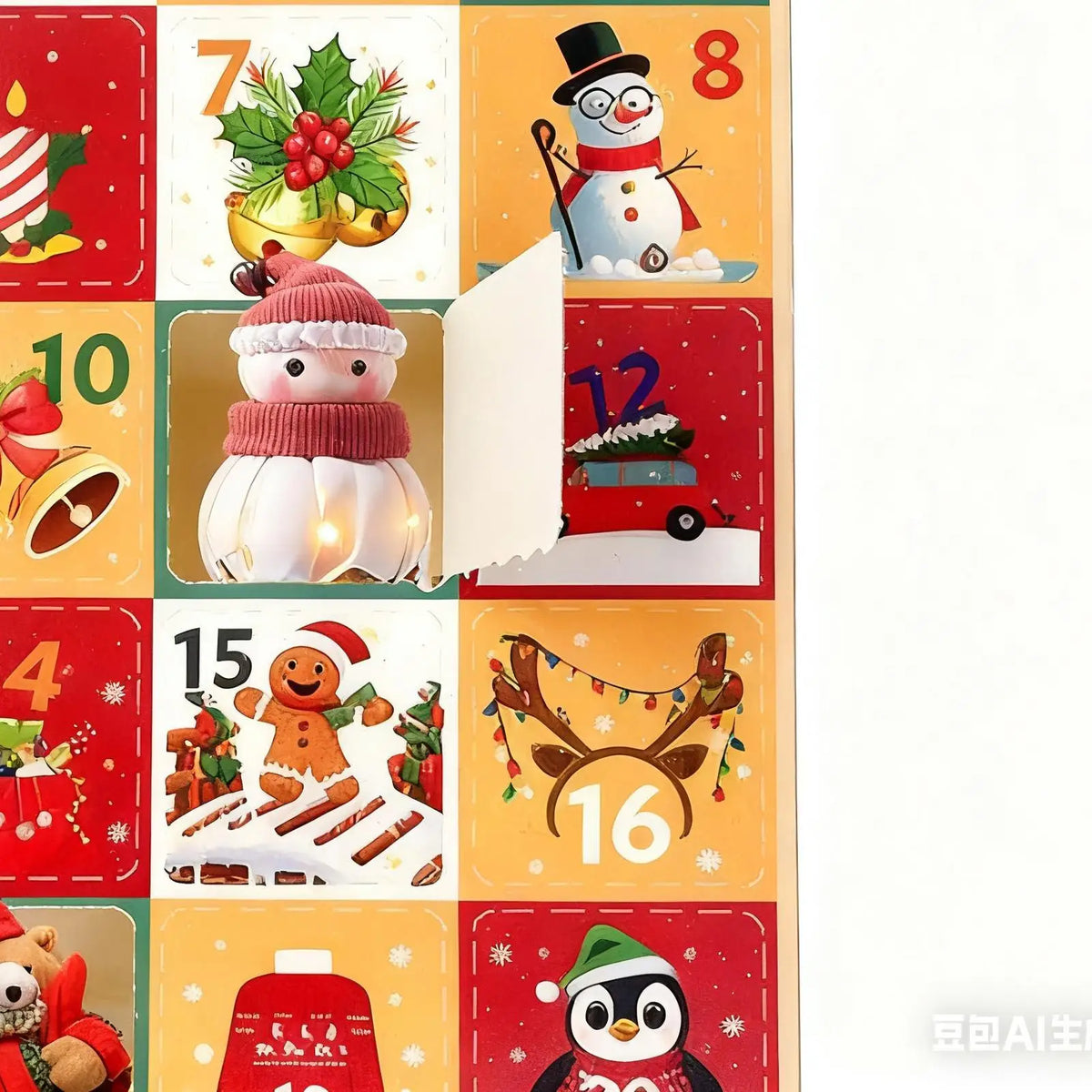 24-Day Countdown Calendar Set – 5 Festive Empty Boxes