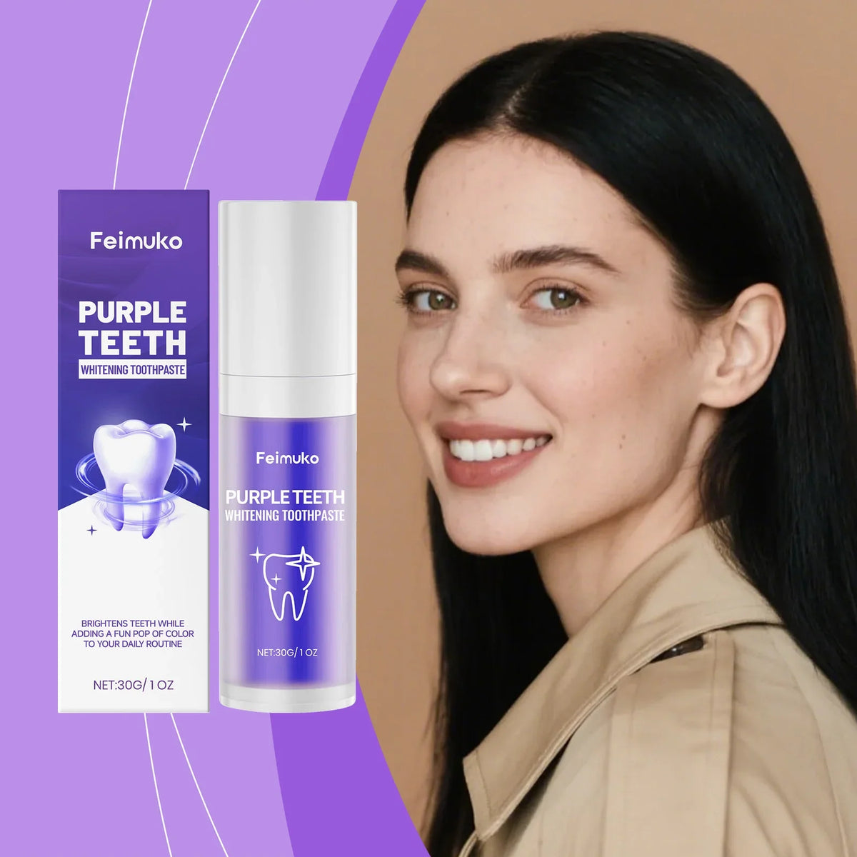 Premium Purple Toothpaste – Fresh Breath & Enamel Care