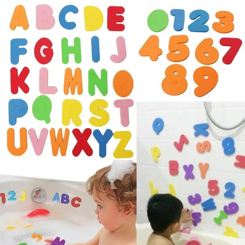 36-Piece Kids Alphanumeric Bath Puzzle Set | EVA Letters & Numbers