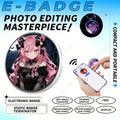 Smart E-Badge 1.5" Touch Screen Display Brooch | Bluetooth