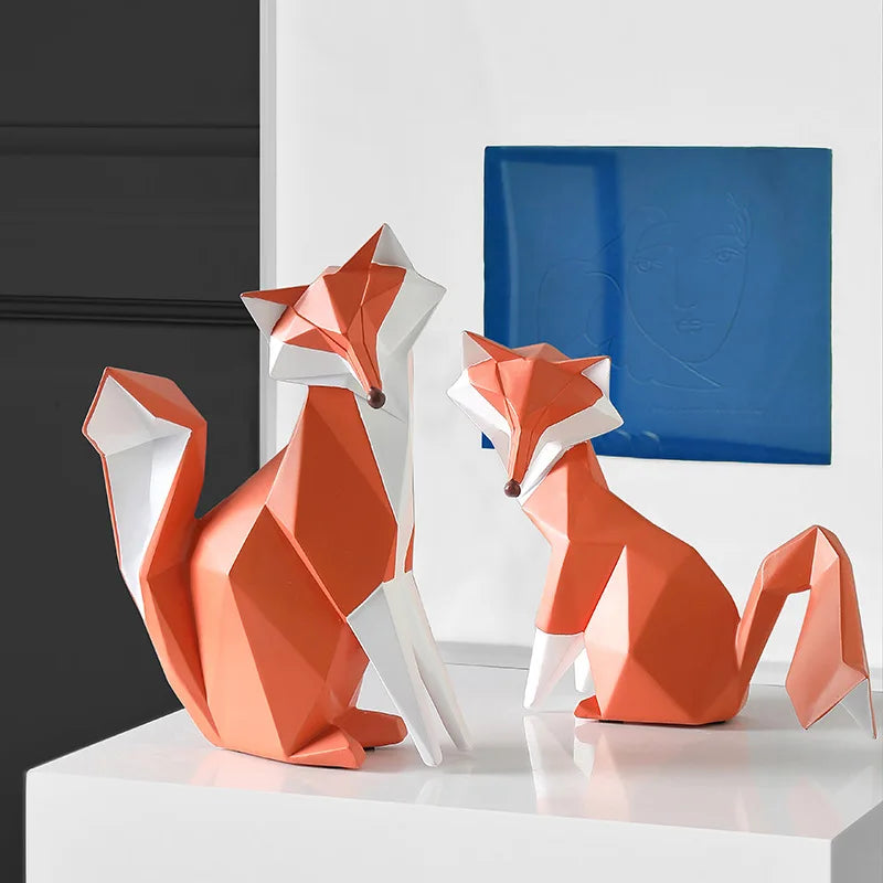 Simple Fox Light Luxury Baubles Modern Home Decoration Resin Crafts