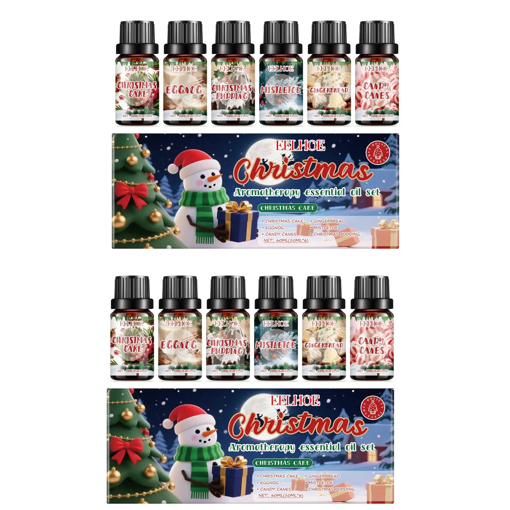 Christmas Essential Oil Set – 6 Festive Holiday Scents 6x10ml