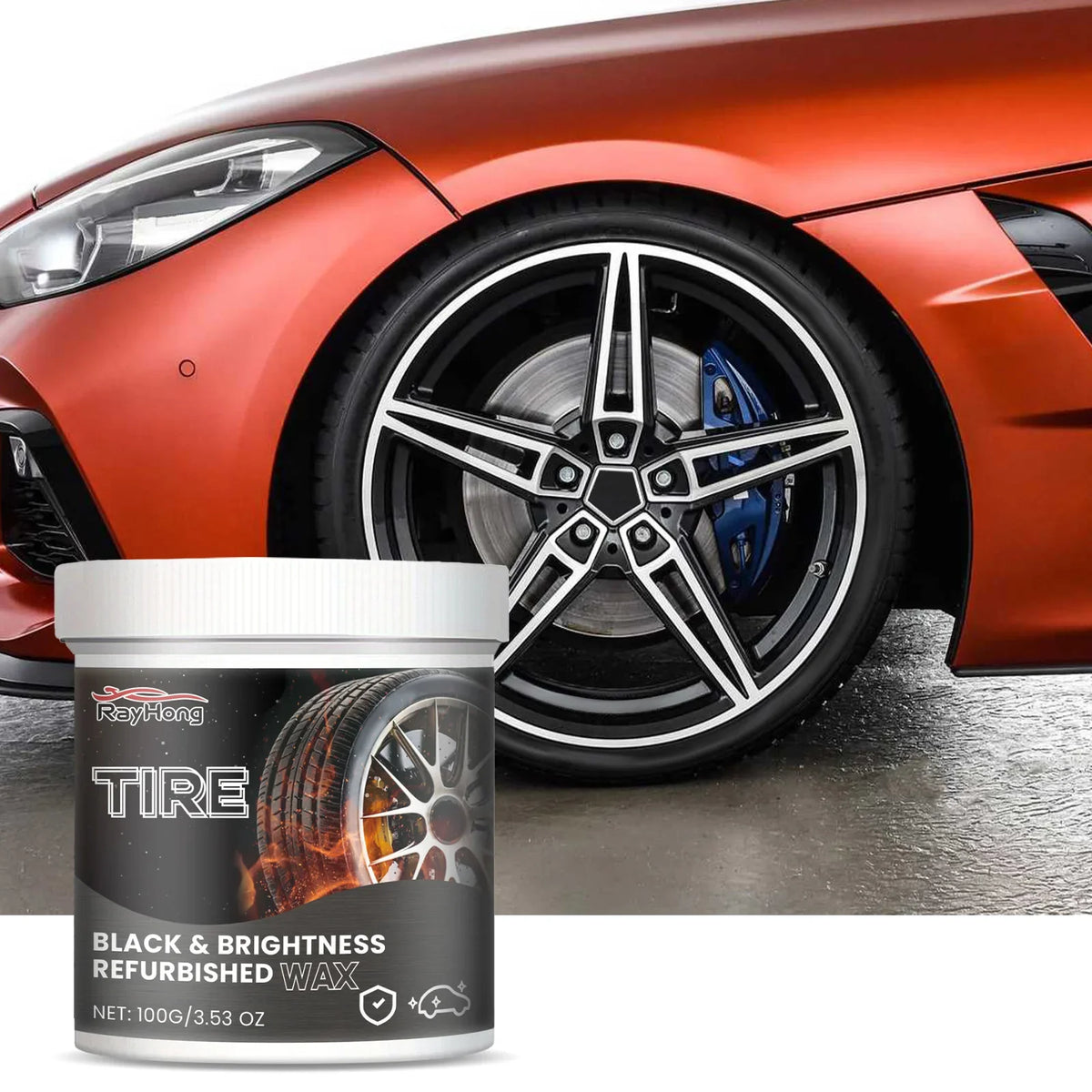 Car Tire & Wheel Hub Paste | Rust Removal, Gloss & Protection
