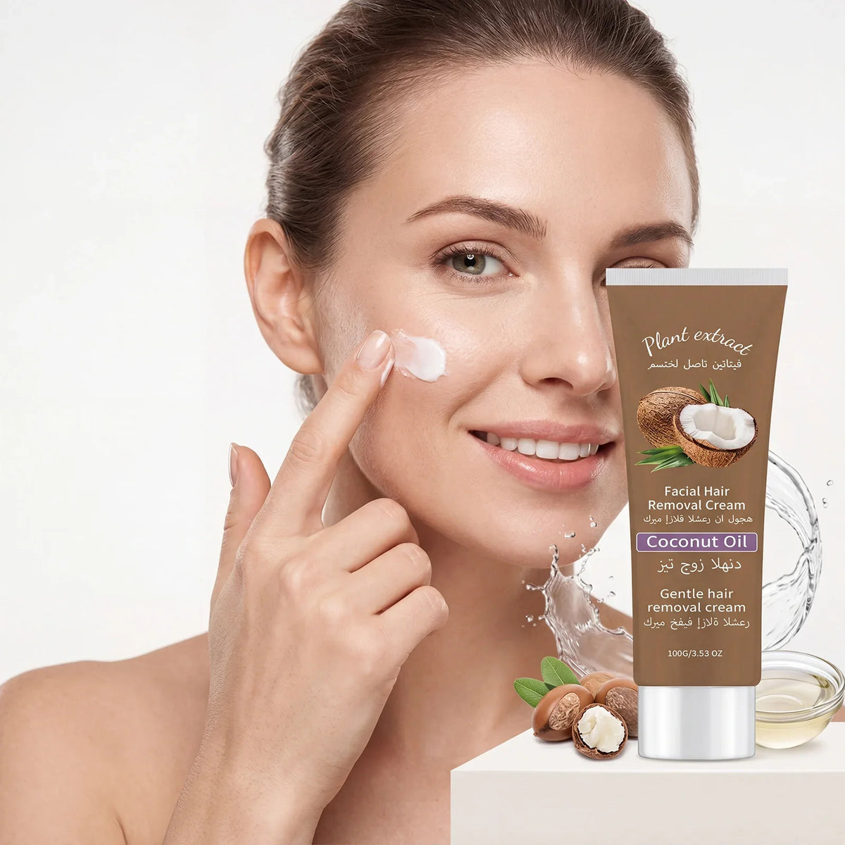 Coconut Hair Removal Cream – Painless Face & Body Depilatory