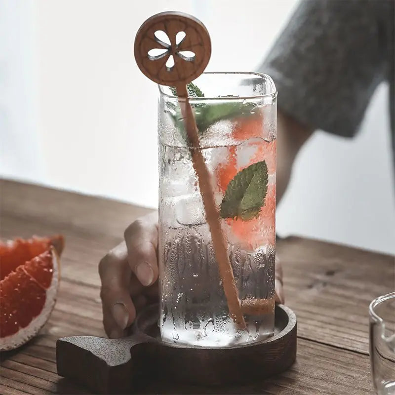 KEMORELA Square Borosilicate Glass – Large Capacity Drink Cup