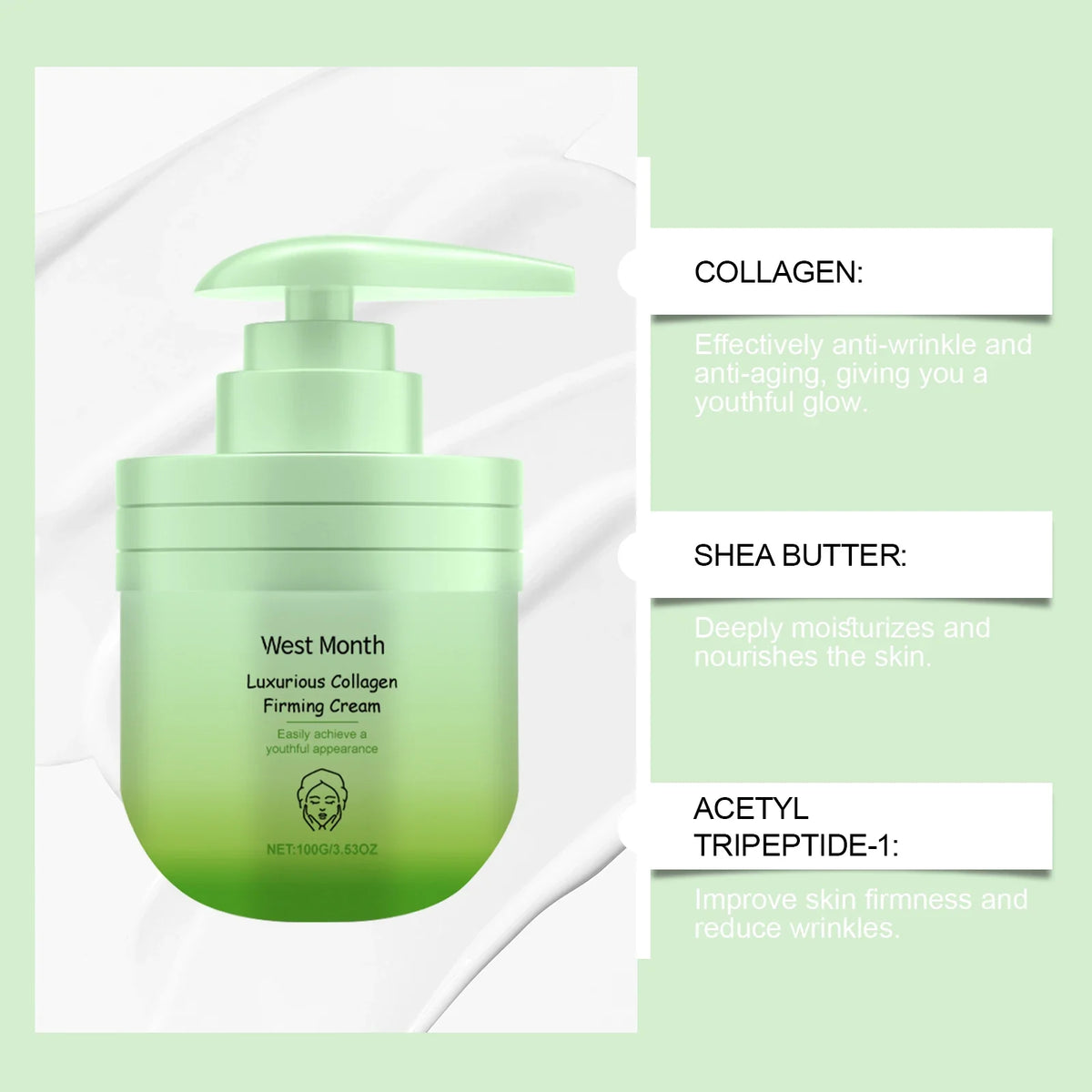 WEST MONTH Collagen Body Cream – Firming & Moisturizing