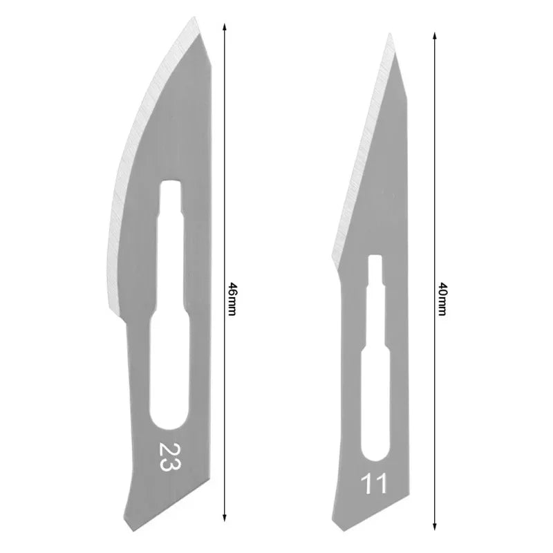 11 23 Carbon Steel Carving Metal Scalpel Blades Handle DIY Cutting