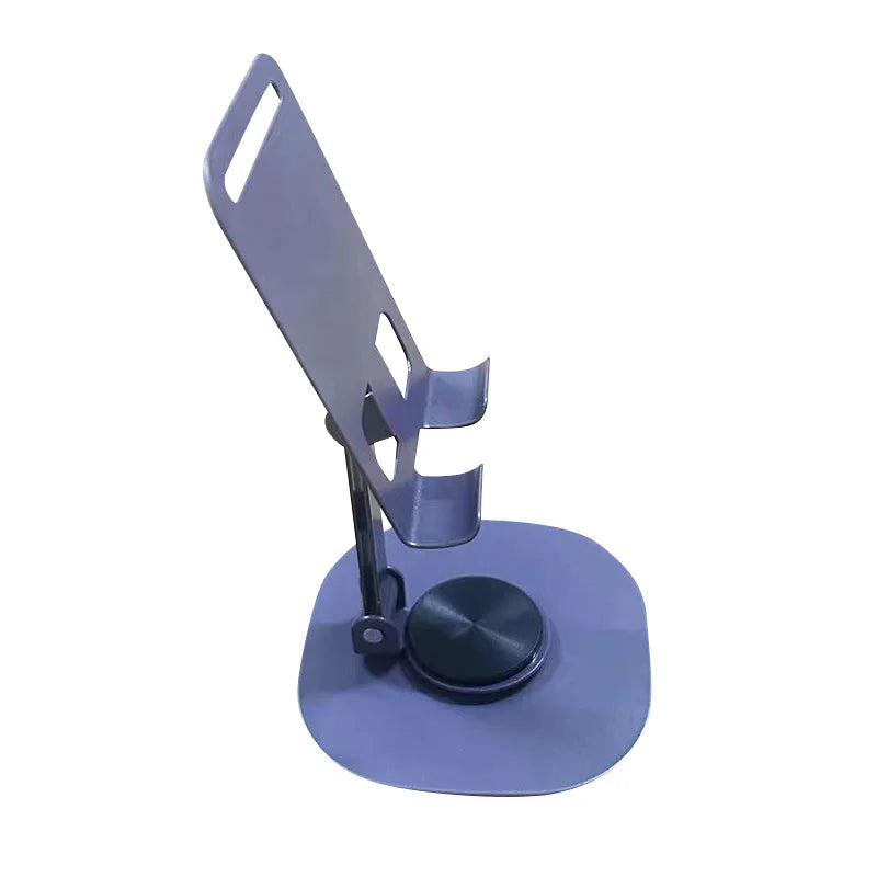 Carbon Steel Phone Stand – 360° Rotating Foldable Desk Mount