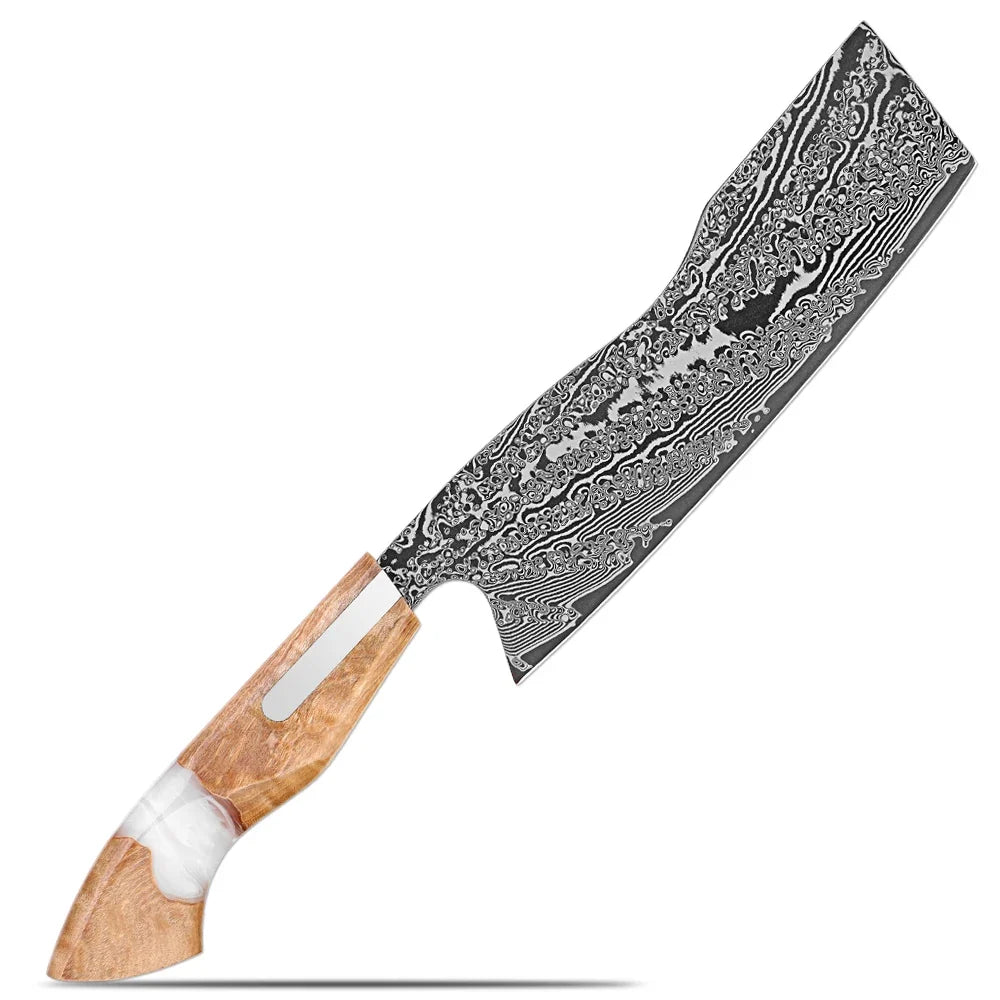 XITUO 7" Japanese Nakiri Knife – Damascus Steel Vegetable Cleaver