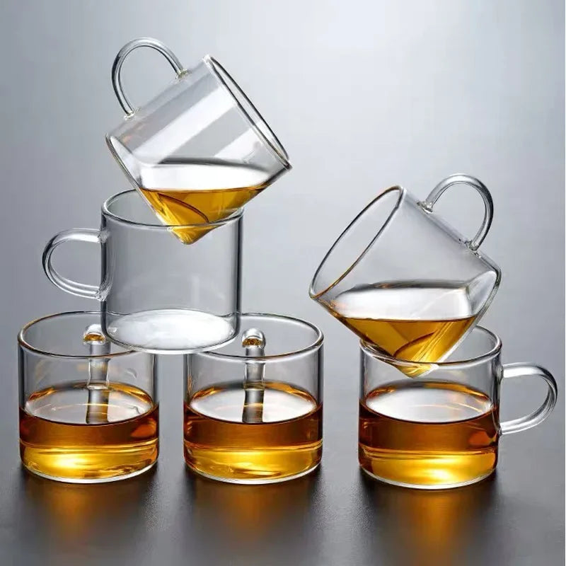 HMLOVE Boron Silicon Glass Teapot Chinese Tea Ceremony Transparent