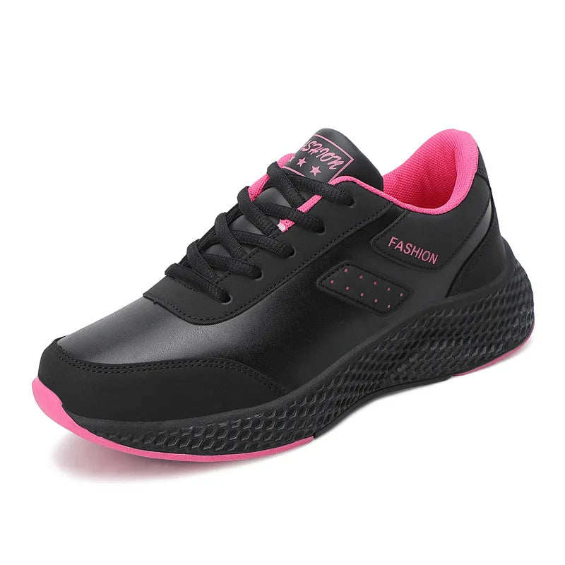 YBQJOO Women's Casual Sneakers – Lightweight Lace-Up Sport Shoe