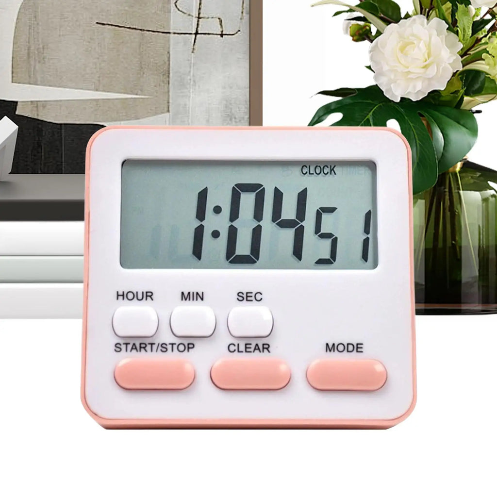 Digital Kitchen Timer 24-Hour Countdown Alarm Large Display