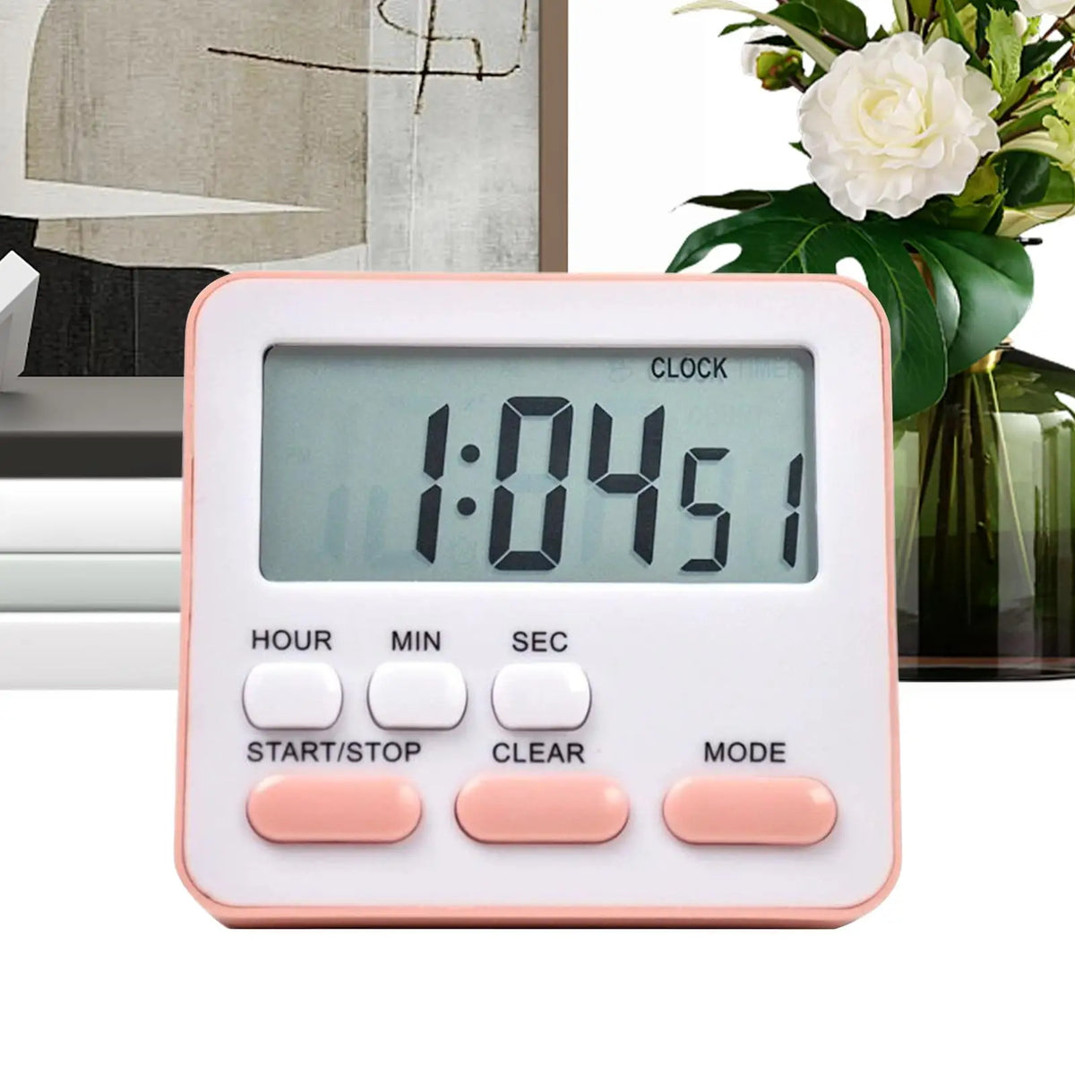 Digital Kitchen Timer 24-Hour Countdown Alarm Large Display