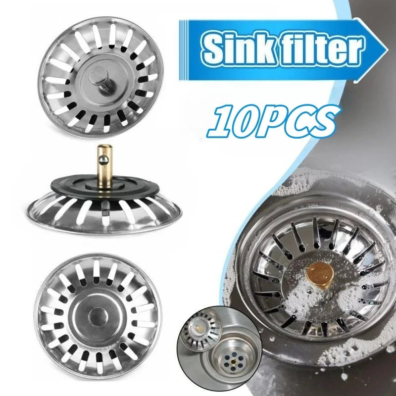 80mm Stainless Steel Sink Strainer & Drain Stopper – 2-in-1