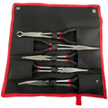 5-Pc 11" Extra Long Needle Nose Pliers Set with Roll Bag