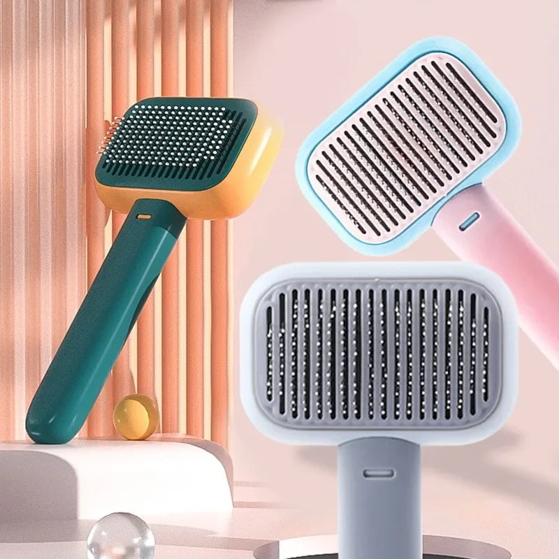 Pet Hair Remover Brush & Grooming Comb for Cats & Dogs