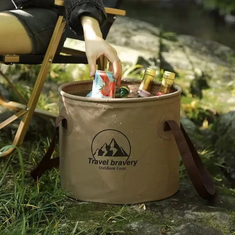 Collapsible Camping Bucket 5/10/20L – Foldable Waterproof