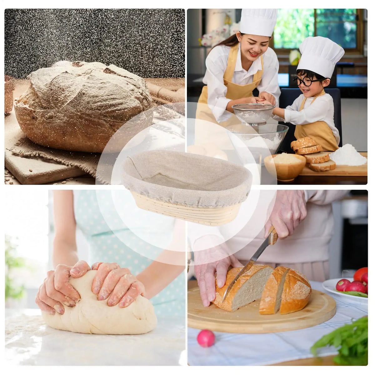 Rattan Bread Proofing Basket – Banneton for Artisan Bakers