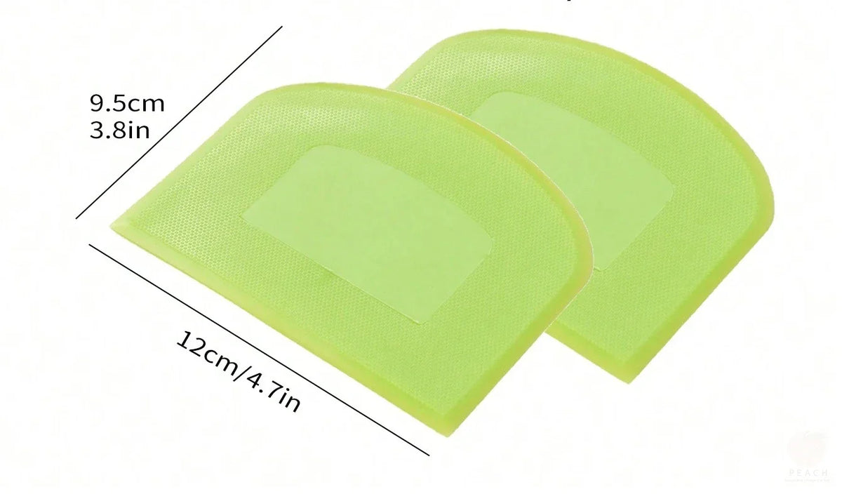 2-Pack Flexible Plastic Dough Scraper & Bowl Cutter Set