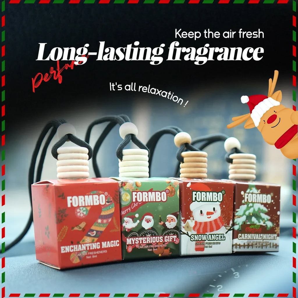 4-Pack Christmas Snowman Car Air Freshener – Lasting Fragrance