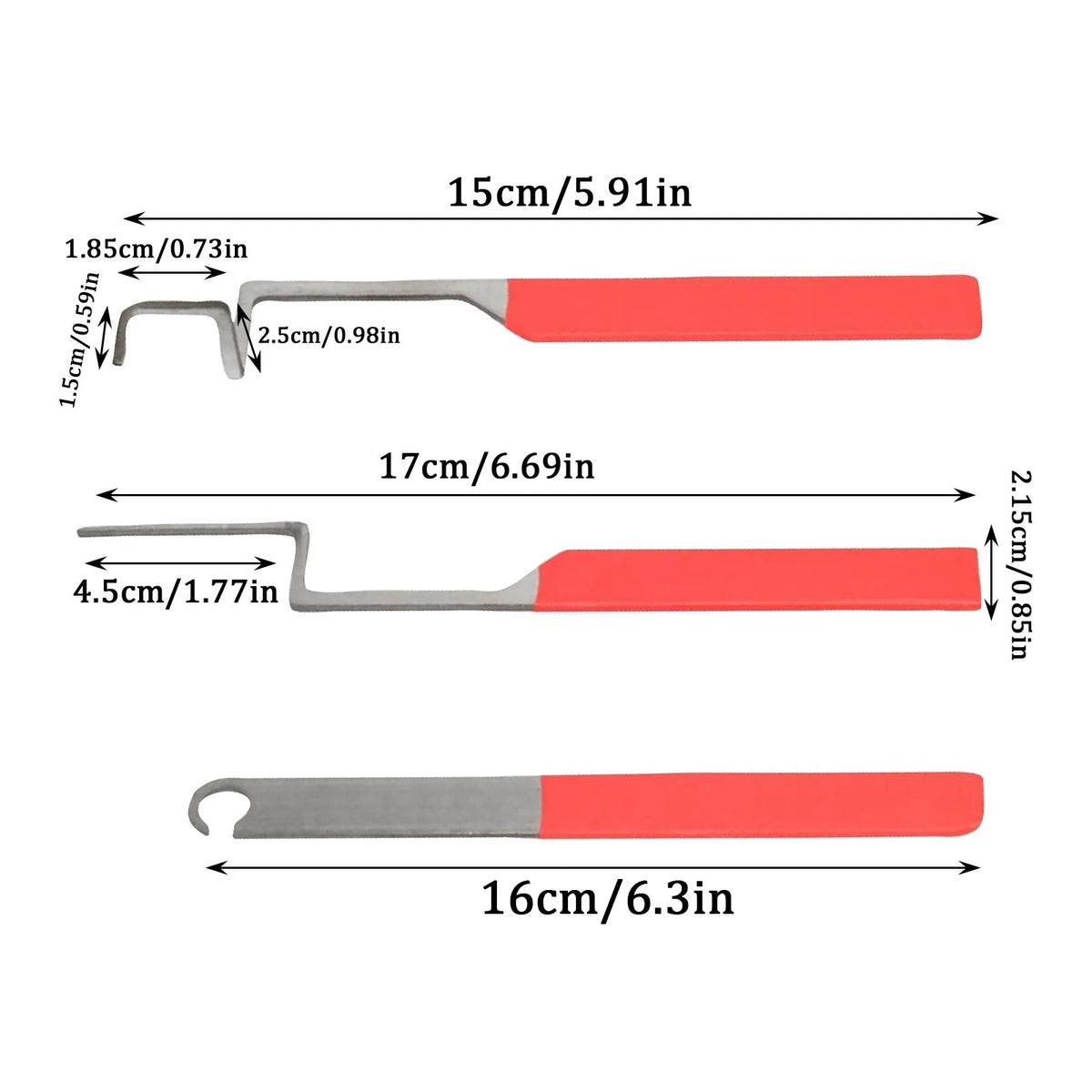 3-Piece Stuck Window Opening Tool Kit | Stainless Steel