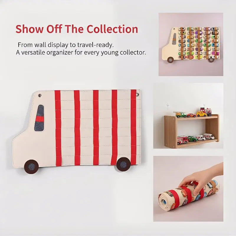 Felt Wall Hanging Toy Storage Bag – Kids Room Car Organizer