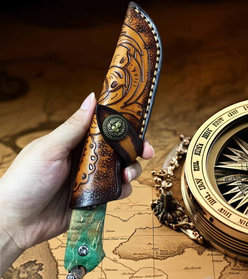 Damascus Steel Hunting Knife – 67-Layer VG10 Fixed Blade