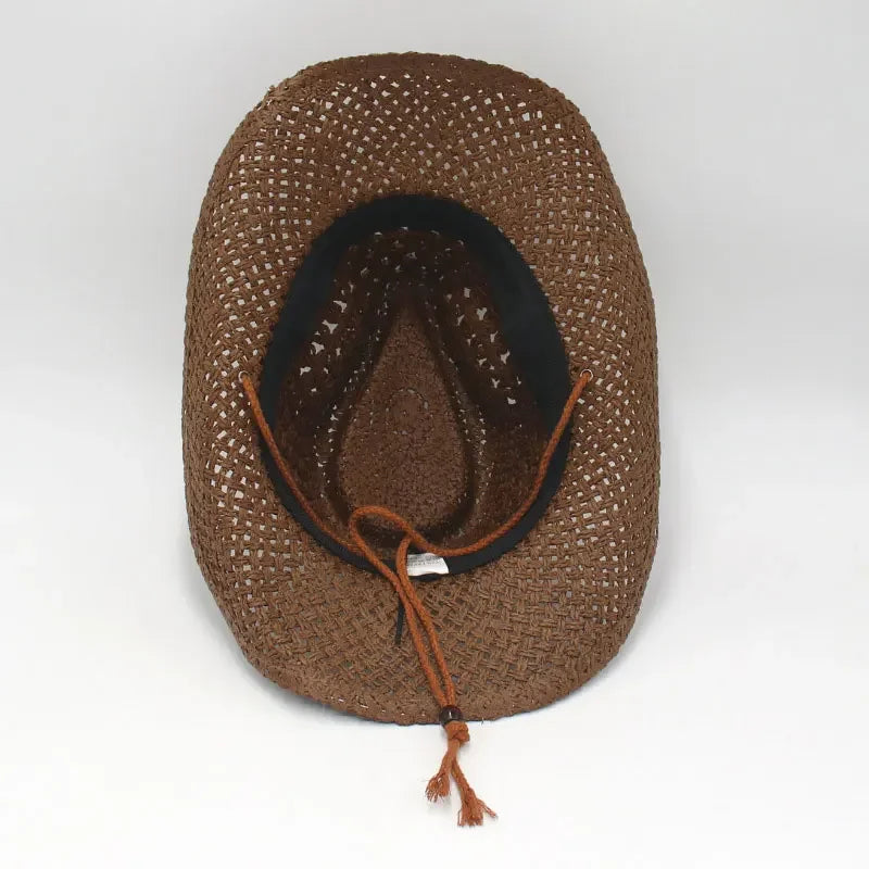 Women's Foldable Straw Cowboy Hat | Wide Brim Beach Sun Hat